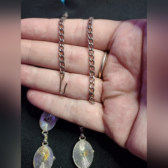 Gold And Marbled Stone Choker Necklace - Picture 8 of 15